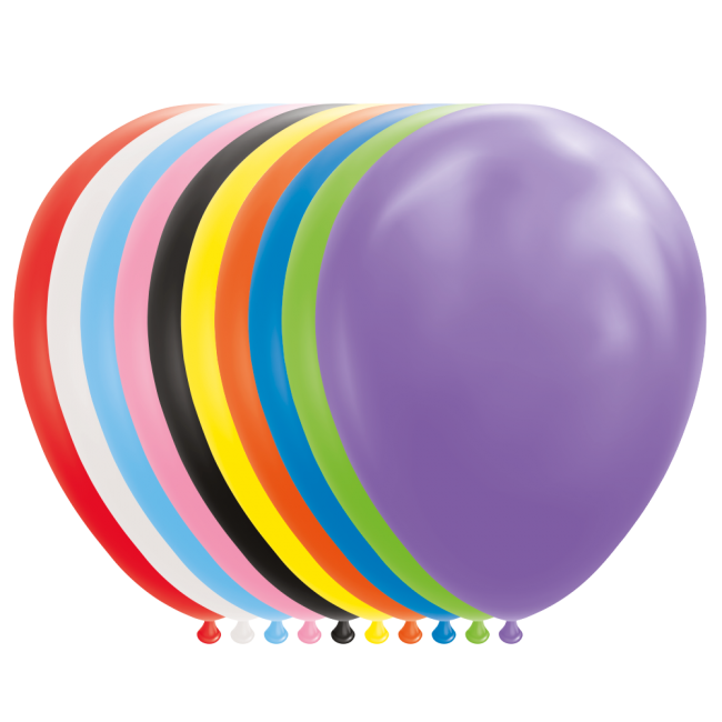 Balloons - Basic color assortment, 10pcs