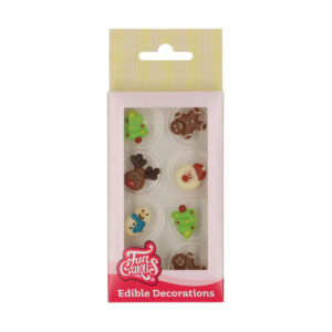FunCakes suklaakoriste, jouluiset hahmot 8 kpl