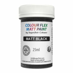 Sugarflair Edible Matt Paint - Black- 25ml