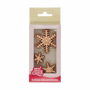 FunCakes Sugar Decorations Bronze Ice Crystal Mixed set/12
