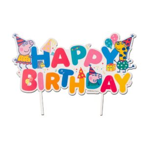 Dekora Cake Topper Peppa Pig Happy Birthday 17x12cm