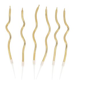 Cake candles, gold 6pcs