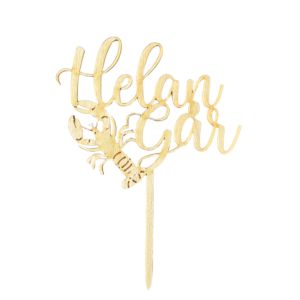 Wooden caketopper Helan går