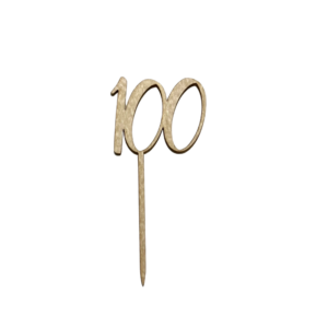 Wooden caketopper, nro 100