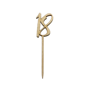 Wooden caketopper, nro 18