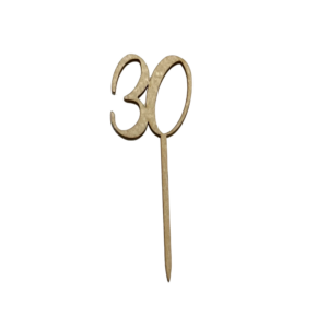 Wooden caketopper, nro 30