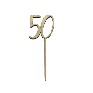 Wooden caketopper, nro 50
