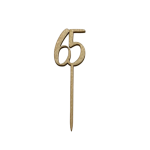Wooden caketopper, nro 65