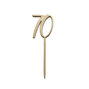 Wooden caketopper, nro 70