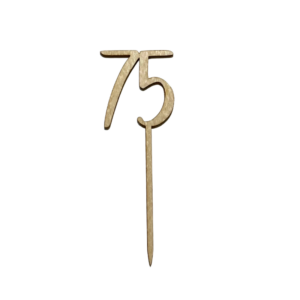 Wooden caketopper, nro 75