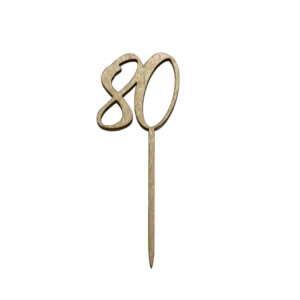 Wooden caketopper, nro 80