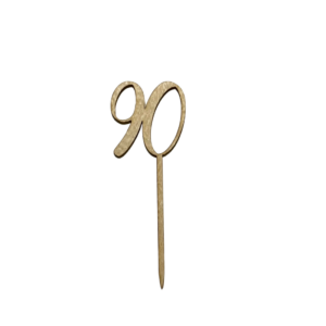 Wooden caketopper, nro 90