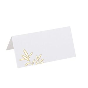 Placecards, golden leaves 10pcs