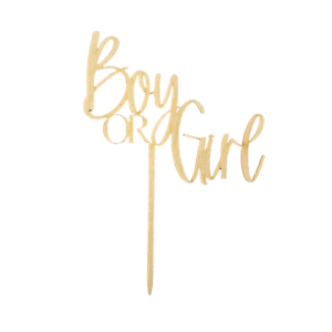 Wooden caketopper, Boy or Girl