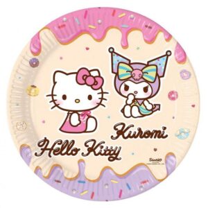 Large plates Hello Kitty Kuromi