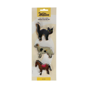 Wilton Cookie Cutter Cat/Dog/Horse set/3