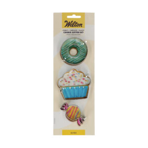 Wilton Cookie Cutter Donut/Cupcake/Candy set/3