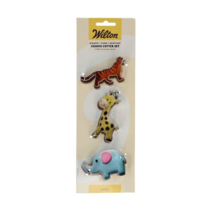 Wilton Cookie Cutter Giraffe/Tiger/Elephant set/3