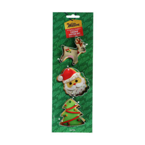 Wilton Cookie Cutter Santa Head - Reindeer - Christmas Tree set/3