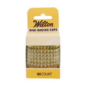 Wilton Mini Metallic Baking Cups Gold pk/160