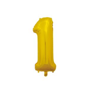 Foil balloon gold 66cm, number 1