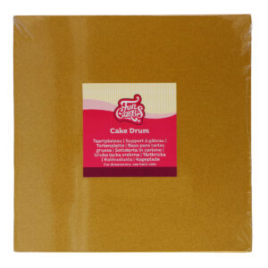 FunCakes Cake Drum Square Shimmering Gold 25cm