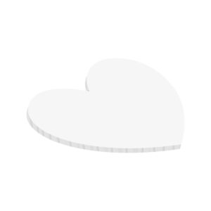 Simply Making Matt Masonite Board Heart White 25 cm