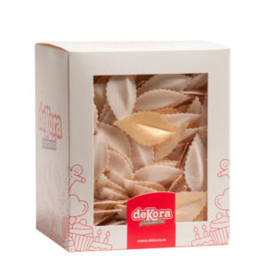 Metalized gold wafer leaves 4,2cm - 400pcs