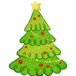Napkins, christmas tree 10pcs