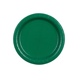 Paper plates, dark green 6pcs