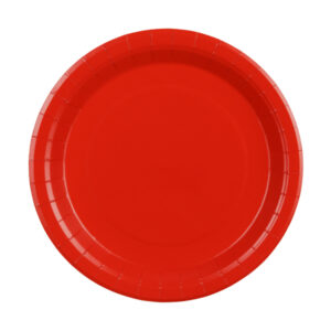 Paper plates, red 6pcs