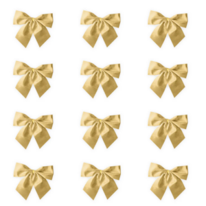 Small bows, gold 12pcs