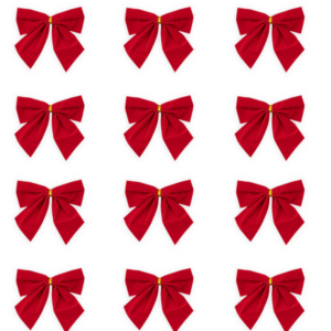 Small red bows 12pcs
