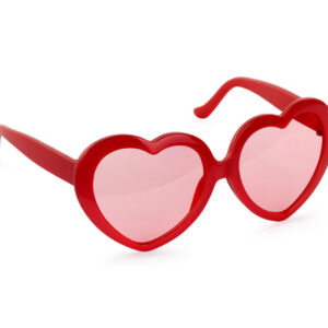 Glasses Hearts red