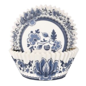 House of Marie Baking Cups Delft Blue pk/48