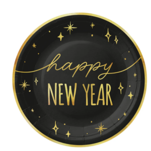 Plates, New Year 6pcs