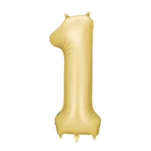 Muotofoliopallo, numero 1 satiini kulta 86cm