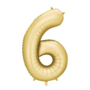 Muotofoliopallo, numero 6 satiini kulta 86cm