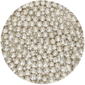 FunCakes Soft Pearls Medium  Metallic Silver 55 g