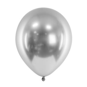 Glossy Balloons 30cm, silver 10pcs