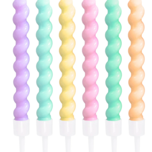 Spiral cake candles 6pcs