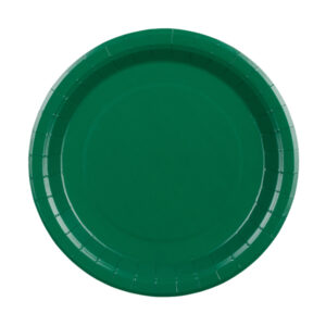 Paper Plates, dark green, 23 cm