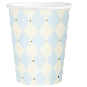 Paper cups, babyshower blue 6pcs