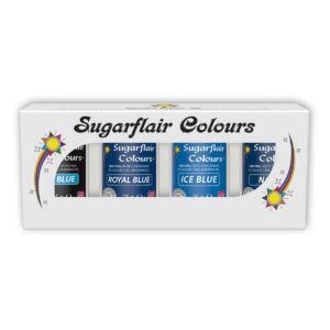 Sugarflair Paste Colour Mixed Blue set/4