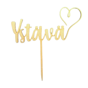 Wooden cake topper, Ystävä