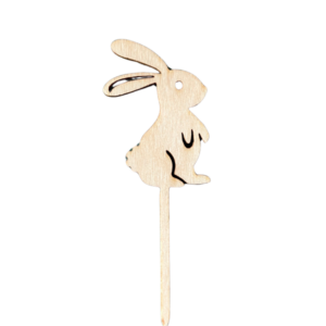 Wooden cake topper, bunny