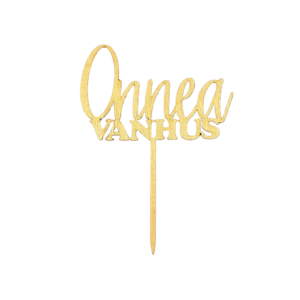 Wooden cakes topper,  Onnea Vanhus