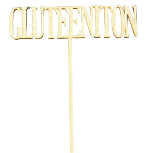 Wooden caketopper, Gluteeniton
