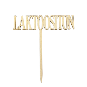 Wooden caketopper, Laktoositon