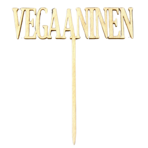 Wooden caketopper, Vegaaninen